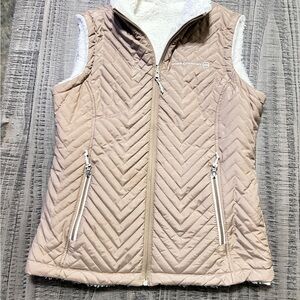 Free Country Women's Tan Quilted Reversible Vest